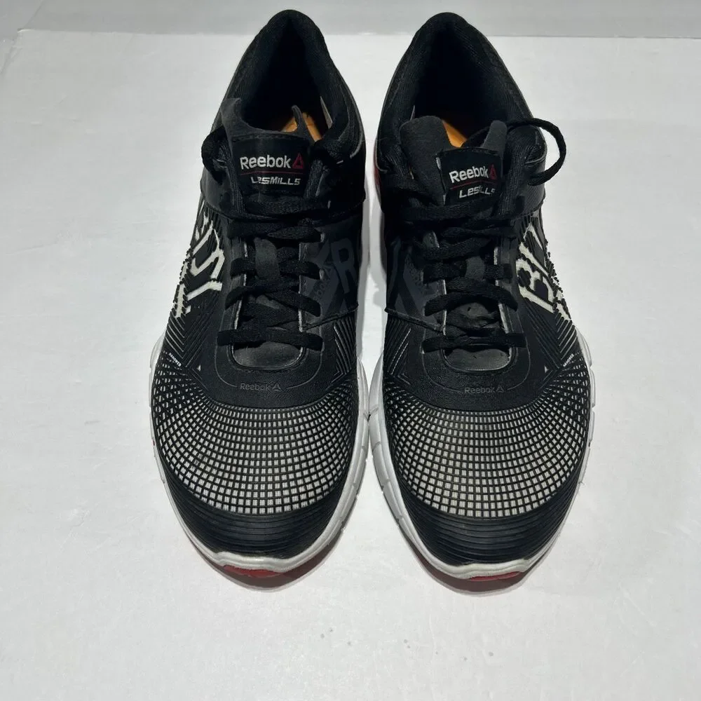 Reebok Les Mills Body Pump Training Shoes Black Red Men's Size 8.5 (Flaw)